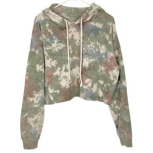 Handmade Dog Mom Tie Dye Hoodie Sweatshirt Pullover Womens Medium Camo Green